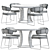 Contemporary Quadrota Dining Table 3D model small image 3