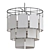 Elegance Large Stainless Steel Chandelier 3D model small image 2
