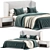 Modern Leather Shelter Bed Design 3D model small image 1