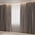 Modern Linen Window Curtain Set 3D model small image 3