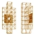 Brass Gridlock Sconce: Modern Elegance 3D model small image 1