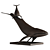 PBR Whale & Bat Sculptures 3D model small image 7