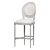 French Vintage Upholstered Barstool 3D model small image 2