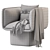 Contemporary Missana Block Armchair 3D model small image 7