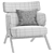Sleek Cordial StudioF Armchair 3D model small image 3