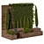 Wooden Parklet with Thuja and Ivy 3D model small image 4