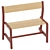 YPPERLIG Children's Bench, Dark Beech 3D model small image 3