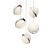 Elegant Metal Inset Chandelier 3D model small image 1