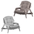 Benjamin Leather Wood Armchair 3D model small image 6