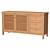 Gabin Pine Wood and Wicker Buffet 3D model small image 2