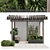 Modern Outdoor Furniture Set with Greenery 3D model small image 3