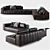 Elegant Freeman Seating System Sofa 3D model small image 1
