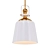 Modern Rowher Pendant Light White/Antique Brass 3D model small image 1