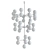 Elegant Brass Glass Chandelier 3D model small image 2