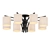 Gleaming Glass Cylinder Ceiling Light 3D model small image 1