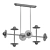 Modern Linear Nodes Chandelier Black 3D model small image 2