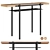 Metal Console Table with Shelf 3D model small image 1