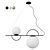 Adjustable Metal and Glass Pendant Light 3D model small image 1