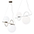 Adjustable Metal and Glass Pendant Light 3D model small image 2