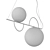 Adjustable Metal and Glass Pendant Light 3D model small image 4