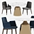 Luxury Fondue Golden Timber Dining Set 3D model small image 1