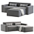 Modern Mix Modular Sectional Sofa 3D model small image 1