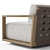 RH Belize Teak Modern Sofa 3D model small image 1