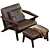 Baxston Chair and Ottoman Set 3D model small image 5