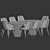 Elegant Chipman Chair Dining Set 3D model small image 3