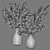 Wild Floral Bouquet Set 036 3D model small image 6