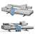  Flexform Wing Chaise Longue - Contemporary Style 3D model small image 1