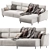 Modern Madrid Corner Sofa Set 3D model small image 1