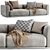Modern Flexform Lario 3D Sofa 3D model small image 1