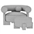Modern Cassete Armchair 3D Model 3D model small image 4