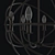Orbit Black Metal Chandelier 3D model small image 5