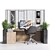 Modern Versatile Home Office Desk 3D model small image 3