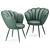 Luxurious Vivian Velvet Cocktail Chair 3D model small image 6