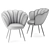 Luxurious Vivian Velvet Cocktail Chair 3D model small image 7