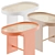 Piani Copper Side Table 3D model small image 2