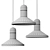 Black Stone & Marble Pendant Lamp 3D model small image 2