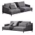 Luxury Modern Poliform Bellport Sofa 3D model small image 1