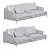 Luxury Modern Poliform Bellport Sofa 3D model small image 3