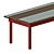 Modern Rectangular Kofi Table 140cm 3D model small image 2