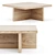 Modern Square Black Oak Coffee Table 3D model small image 2