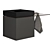 Compact Glass Top Washbasin Cabinet 3D model small image 1