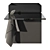 Compact Glass Top Washbasin Cabinet 3D model small image 3