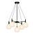 Sleek LED Chandelier Fixture 3D model small image 1