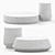 Sleek Marble Coffee Tables 3D model small image 3