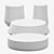 Sleek Marble Coffee Tables 3D model small image 1