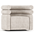 Modern Swivel Chair With Double Channeled Design 3D model small image 1
